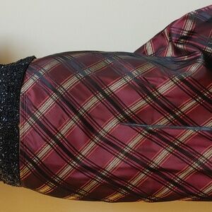 VTG JS Boutique Taffeta Plaid Maxi Skirt Size 4/6